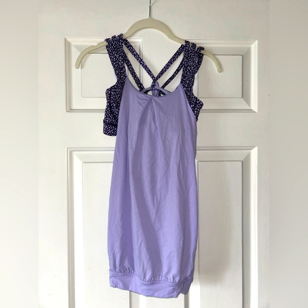Lululemon No Limits Tank – Purple Print – Size 6